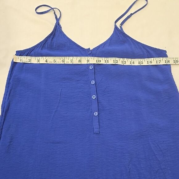 YOUNG FABULOUS AND BROKE Vibrant Blue Tiered Maxi Sundress with Spaghetti Strap - Picture 3 of 7